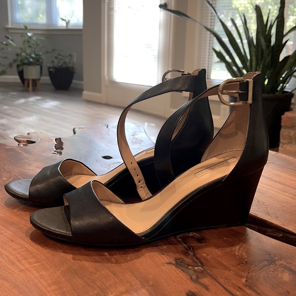 Antonio Melani black wedges, sizes 9.5